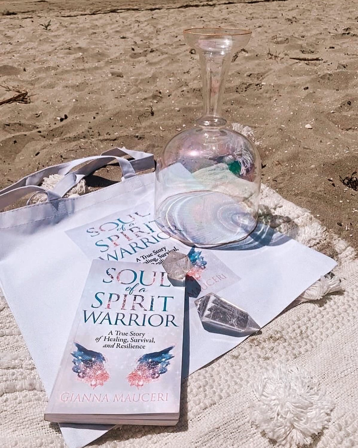 Spirit Warrior Oracle Deck + Soul of a Spirit Warrior Paper Back Book + Crystal + Palo Santo BUNDLE